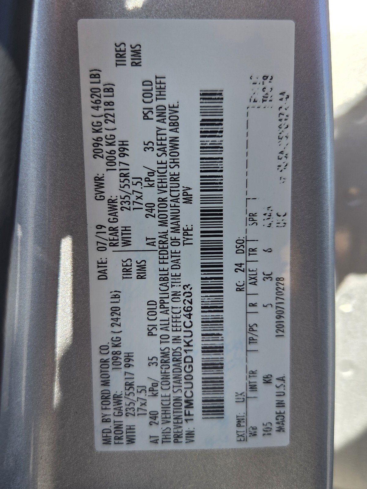 2019 Ford Escape SE