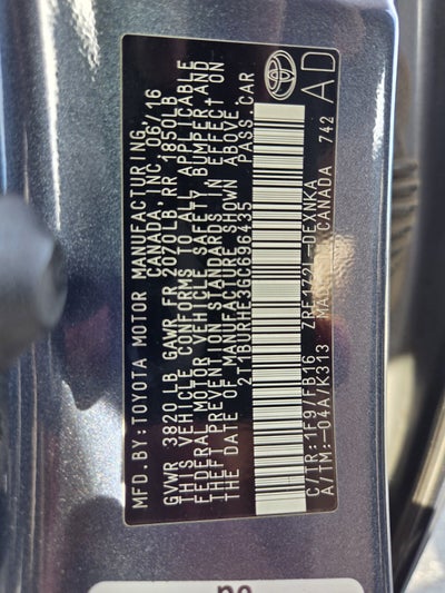 2016 Toyota Corolla L