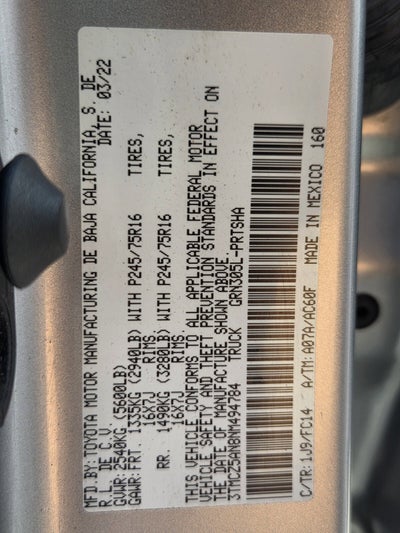 2022 Toyota Tacoma SR5 V6