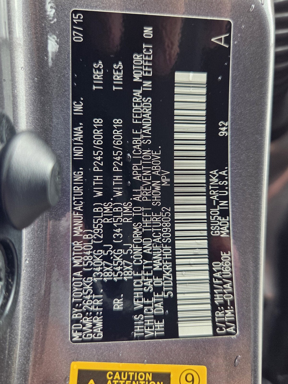 2015 Toyota Highlander LE Plus V6