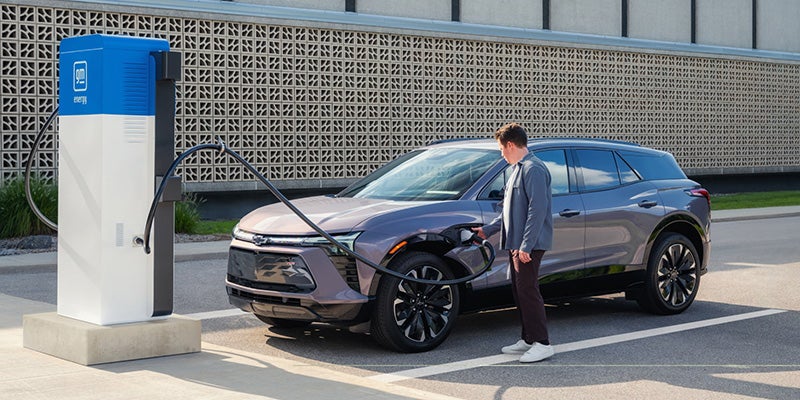 Chevrolet Blazer EV man charging